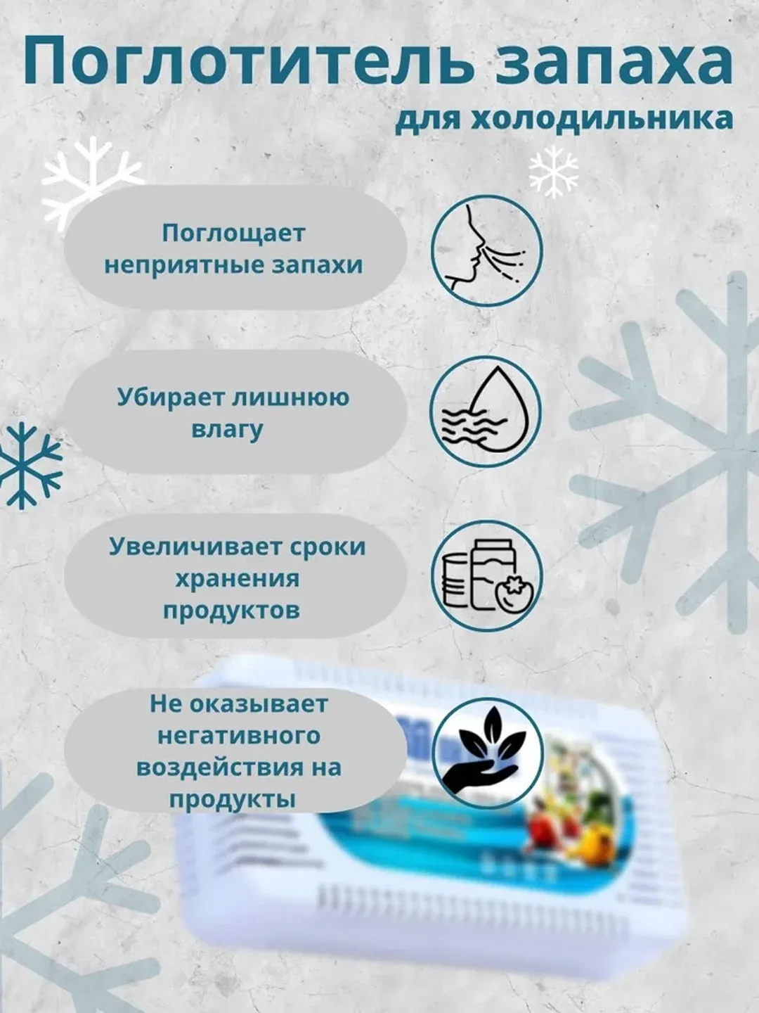 Поглотитель запаха для холодильника, освежитель