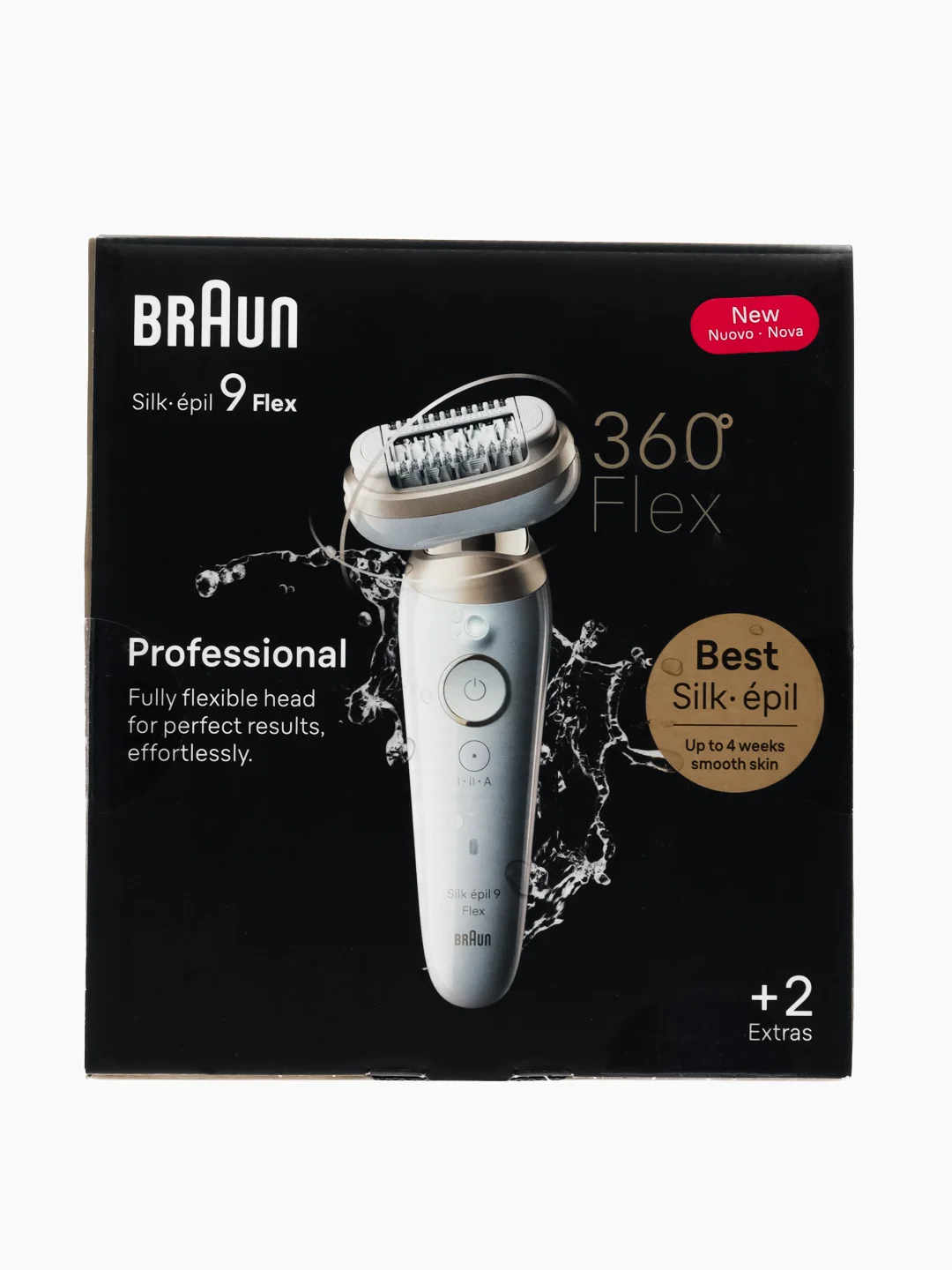 Эпилятор женский Braun Silk-epil 9 Flex SES 9-011, белый, подвижная головка
