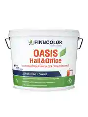 Краска для стен и потолков моющаяся Oasis Hall@Office FINNCOLOR 9л бесцветный (база С)