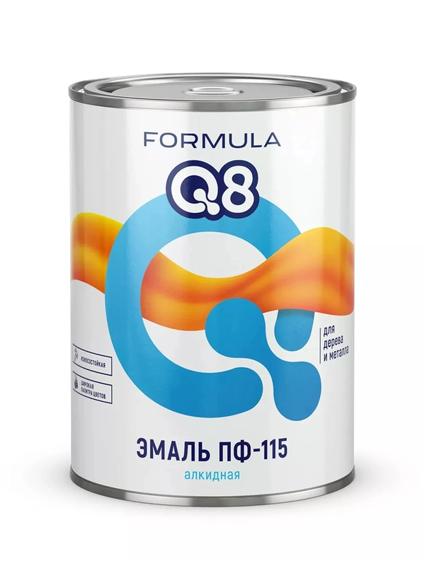 Эмаль ПФ-115 алкидная Formula Q8, глянцевая, 0,9 кг, кремовая