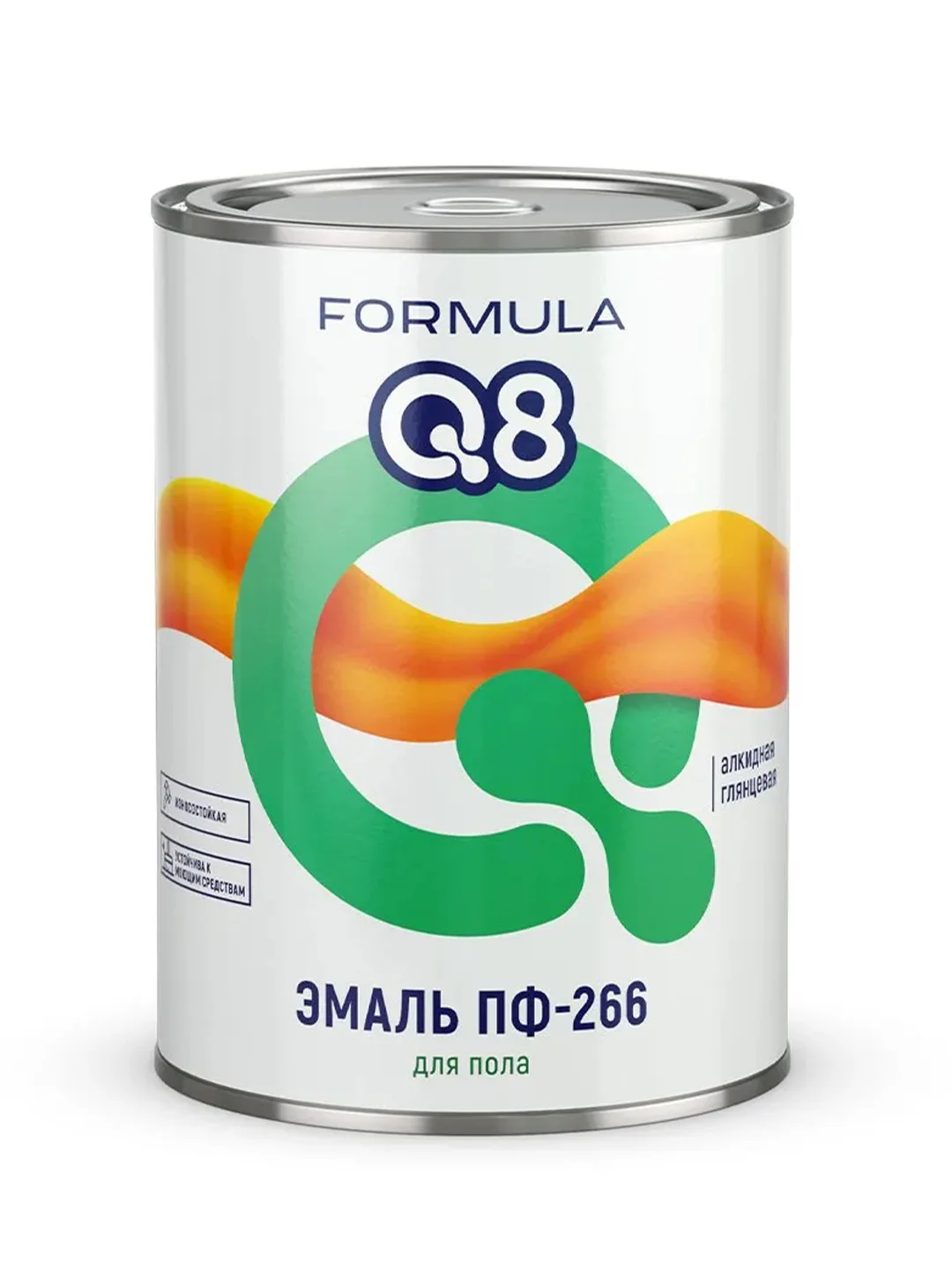 Эмаль ПФ-266 для пола алкидная Formula Q8, глянцевая, 0,9 кг, желто-коричневая