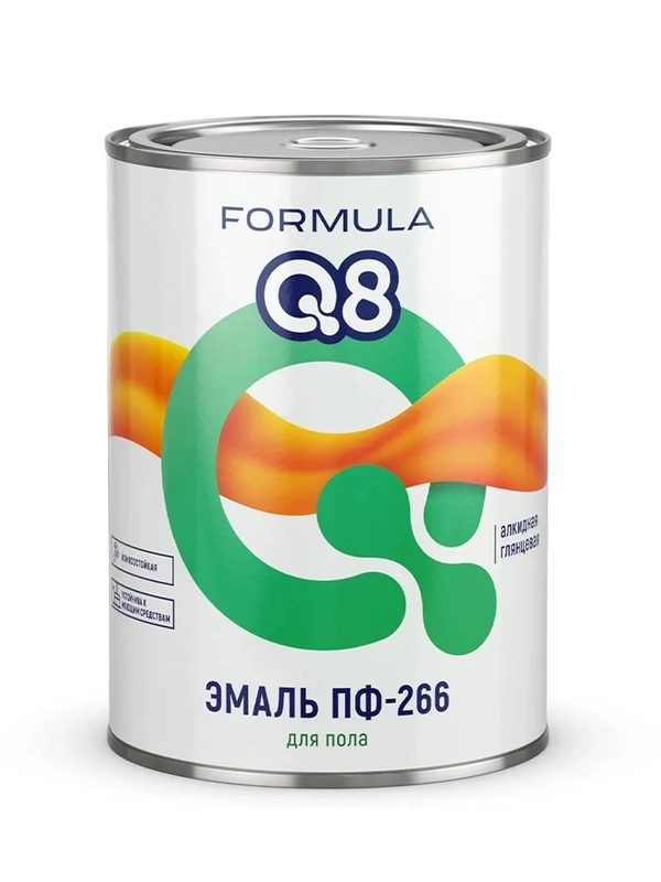 Эмаль ПФ-266 для пола алкидная Formula Q8, глянцевая, 0,9 кг, красно-коричневая
