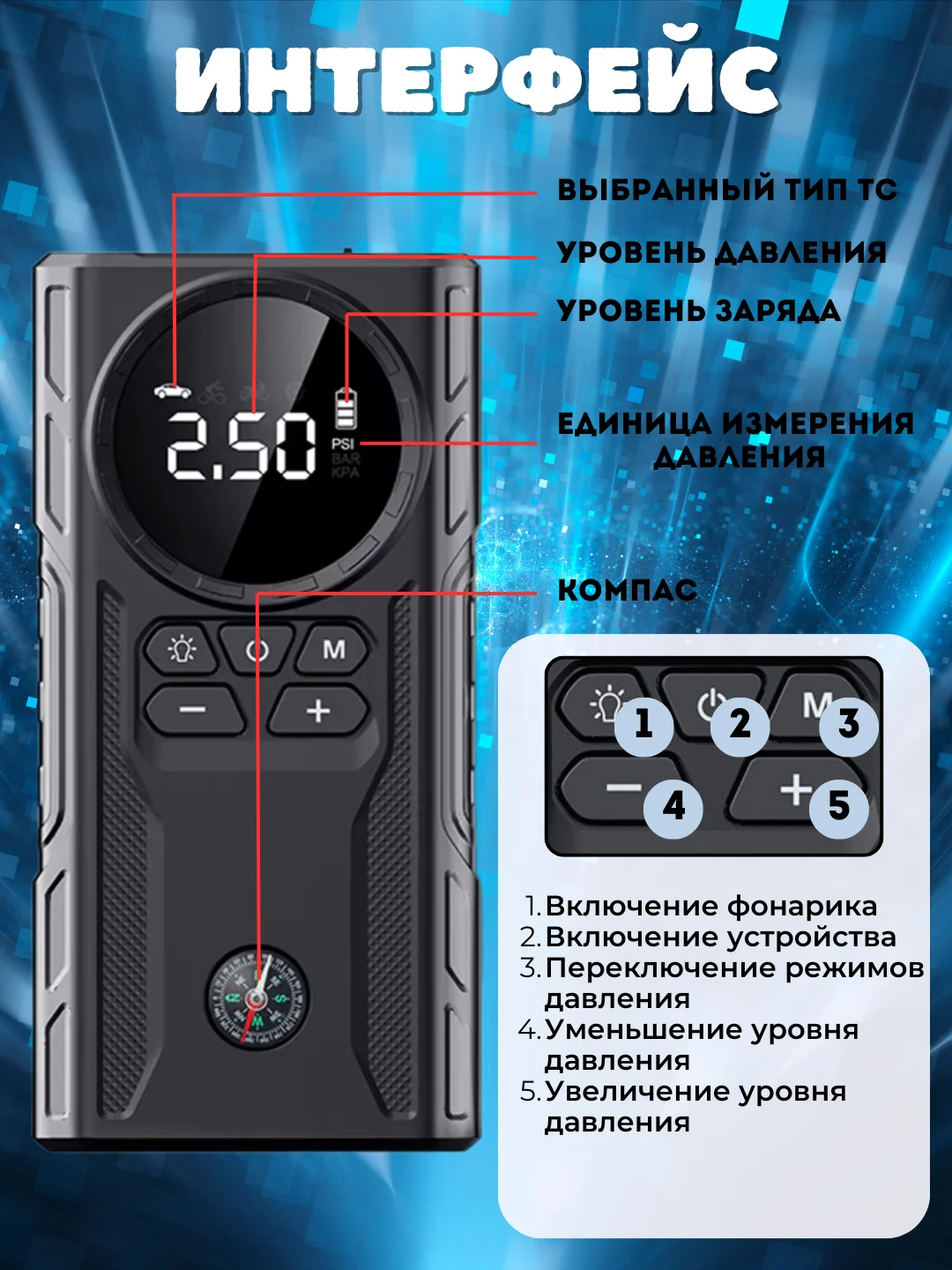 Черный пусковое зарядное устройство для автомобиля, c сумкой, LED фонарем, 600А