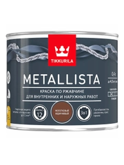 Краска для металла по ржавчине 3в1 молотковая Metallista TIKKURILA 0,4 л коричневая