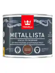 Краска для металла по ржавчине 3в1 молотковая Metallista TIKKURILA 0,4 л коричневая