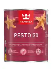 Эмаль алкидная стойкая полуматовая Pesto 30 (Песто 30) TIKKURILA 0,9 л бесцветная (база С)