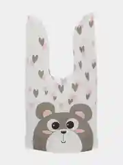 Серый подарочный пакет с ушками для сладостей на Новый год/ для детского сада / в школу