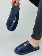 Синий тапочки мужские домашние, открытые, 3 расцветки, размеры 41-46