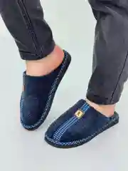 Синий тапочки мужские домашние, открытые, 3 расцветки, размеры 41-46