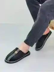 Черный тапочки мужские домашние, открытые, 3 расцветки, размеры 41-46