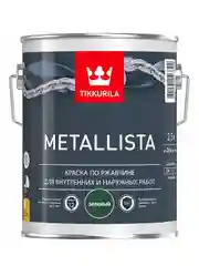Краска для металла по ржавчине 3в1 Metallista TIKKURILA 2,5 л зелёная