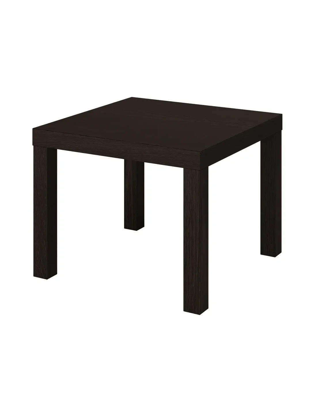 Тёмно-коричневый журнальный столик Лакк Икея (IKEA) 55х55 см