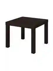 Тёмно-коричневый журнальный столик Лакк Икея (IKEA) 55х55 см