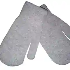 Серебряный женские зимние варежки. Теплые варежки