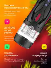 Мастурбатор мужской автоматический вакуумный, 19 режимов всасывания и вибрации