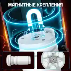 Мастурбатор мужской автоматический, 19 режимов поступательных движений, вакуума и вибрации