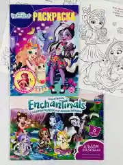 Раскраска с любимыми героями Набор Энчантималс Enchantimals альбом для рисовния девочкам