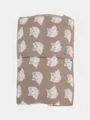 Коричневый одеяло детское для новорожденных в кроватку и коляску 100X120 см