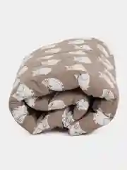 Коричневый одеяло детское для новорожденных в кроватку и коляску 100X120 см