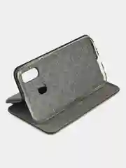 Черный чехол книжка с карточкой для Samsung A40