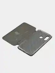 Черный чехол книжка с карточкой для Samsung A40