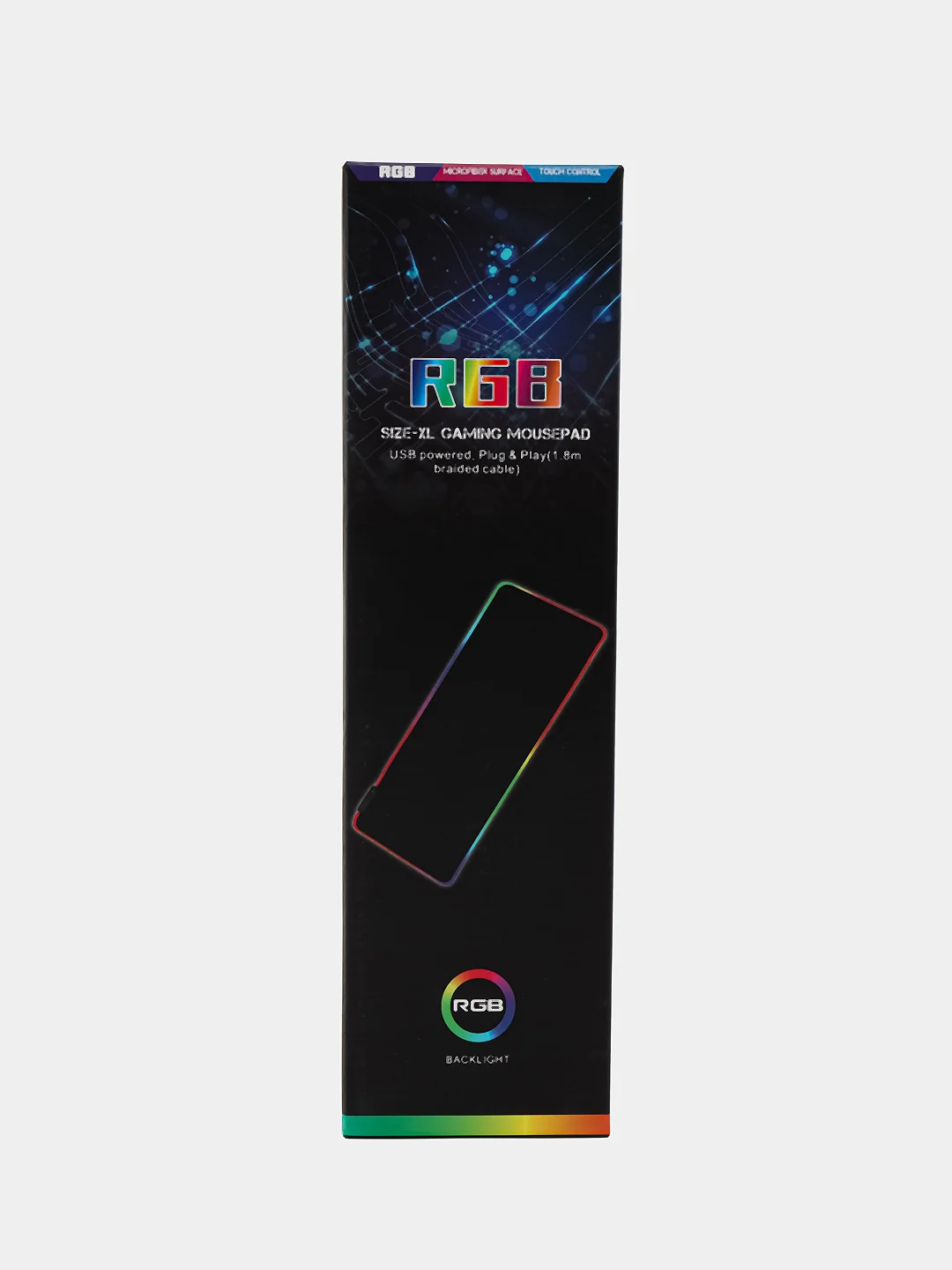 Разноцветный игровой коврик для мыши и клавиатуры, с RGB подсветкой, 14 режимов