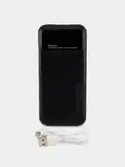 Черный внешний аккумулятор с 4 встроенными кабелями, Power Bank 10000/20000/30000 mAh