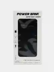 Черный внешний аккумулятор с 4 встроенными кабелями, Power Bank 10000/20000/30000 mAh