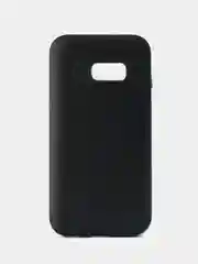 Черный чехол силиконовый для Samsung Galaxy A3 2017 накладка бампер черный карбоновый