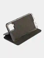Темно-синий чехол-книжка для Samsung Galaxy A22 4G, M32 с визитницей / отделом для карточки
