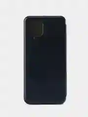 Темно-синий чехол-книжка для Samsung Galaxy A22 4G, M32 с визитницей / отделом для карточки