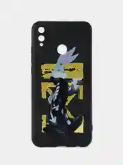 Желтый чехол силиконовый для Honor 10 Lite, 10X Lite, 8X, Y5 2018, 7A, 7S, 3D принт и микрофибра