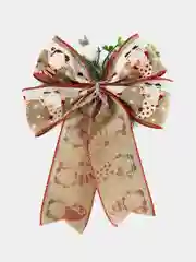 Белый елочные украшения, новогодние украшения, Банты большие на елку