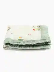 Лесной зеленый плед-одеяло для новорожденных муслиновый