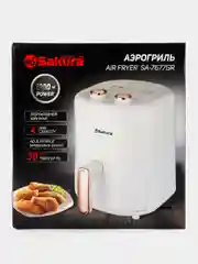 Серый аэрогриль электрический 4л, таймер, Sakura SA-7677GR