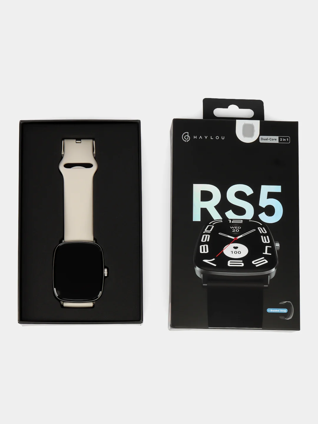 Серебряный умные часы Xiaomi Haylou Smart Watch Solar RS5 LS19