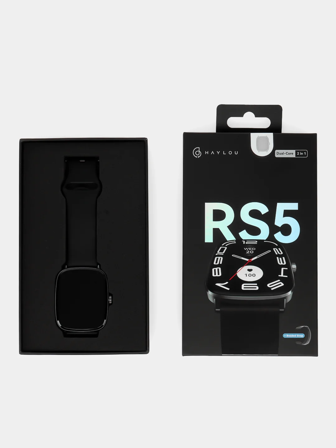 Черный умные часы Xiaomi Haylou Smart Watch Solar RS5 LS19