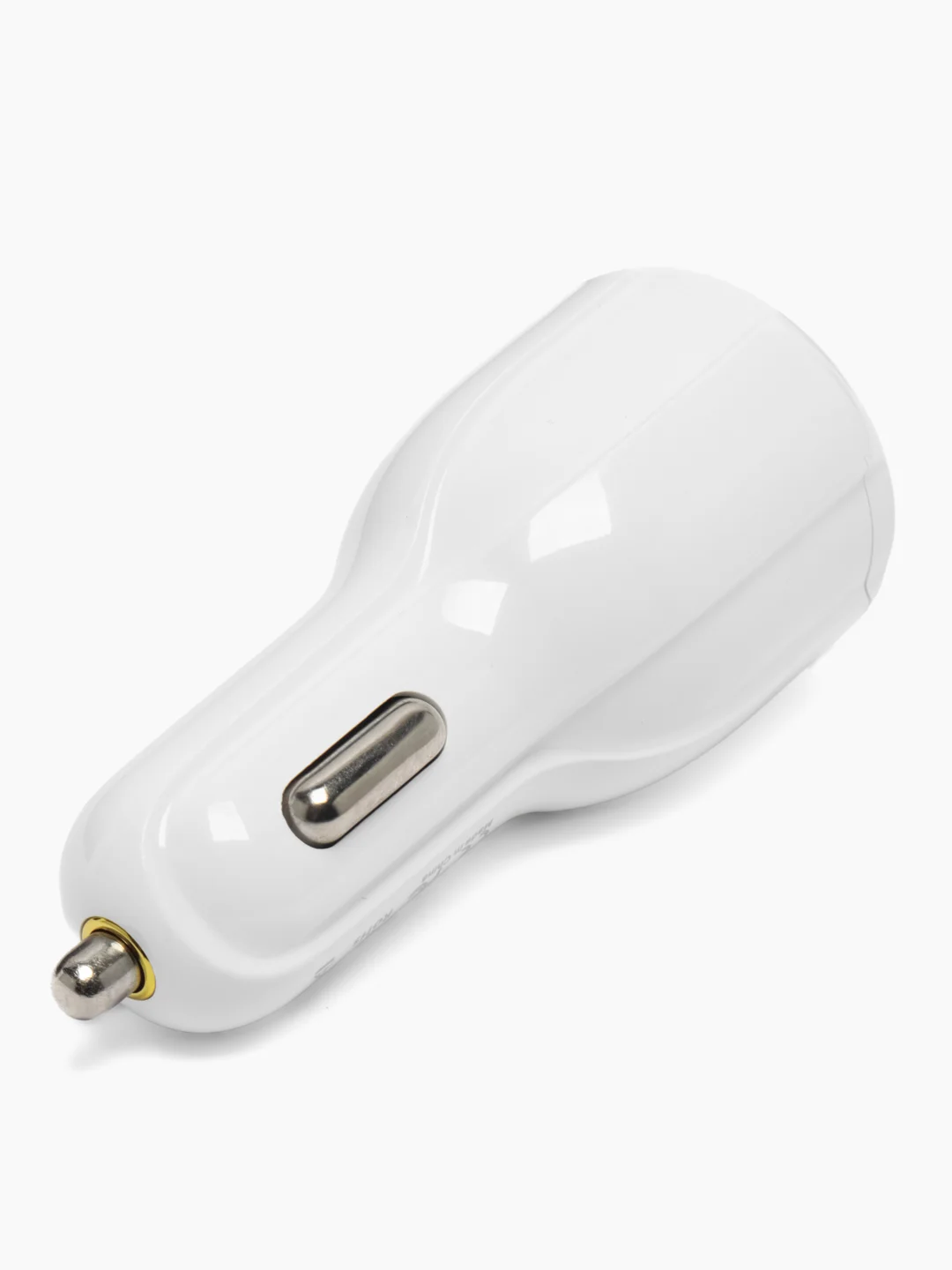 Белый автомобильное зарядное устройство в прикуриватель Type-C + USB, быстрая зарядка, 48В