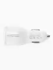 Белый автомобильное зарядное устройство в прикуриватель Type-C + USB, быстрая зарядка, 48В
