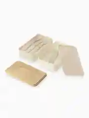 Ланч-бокс 2 яруса с приборами белый