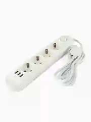 Сетевой фильтр, удлинитель, 2 метра, 4 розетки +  3 порта USB зарядки