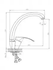 Смеситель для кухни Decoroom DR71021, однорычажный, хром