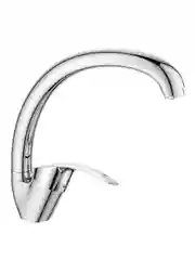 Смеситель для кухни Decoroom DR71021, однорычажный, хром