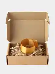 Золотой коробка для подарков, с лентой и наполнителем, самосборная, 14 х 9 х 4