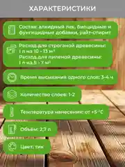 Защитно-декоративная пропитка для дерева Neomid Bio Color Classic, полуматовая, 2,7 л, тик