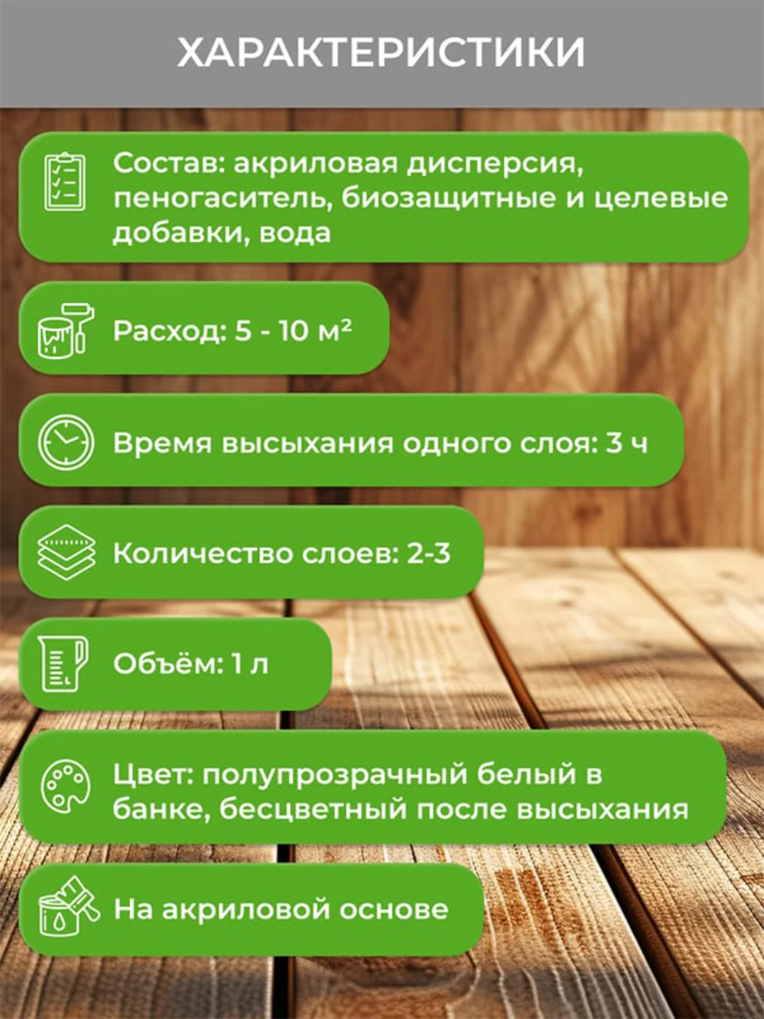 Лак для бань и саун Neomid, акриловый, 1 л