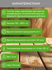 Краска для плит OSB Neomid, база А, белая, 14 кг