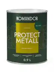 Грунт-эмаль по ржавчине 3 в 1 Komandor Protect Metall, глянцевая, 0,9 л, RAL 6005, зеленый