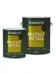 Грунт-эмаль по ржавчине 3 в 1 Komandor Protect Metall, глянцевая, 2,7 л, RAL 8017
