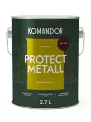 Грунт-эмаль по ржавчине 3 в 1 Komandor Protect Metall, глянцевая, 2,7 л, RAL 8017